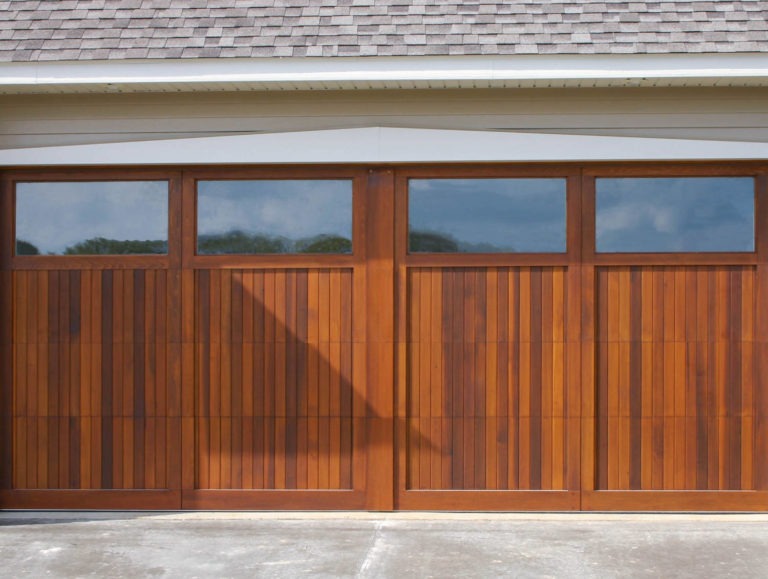 Custom Garage Doors with Walk-Through Door - QuaDfolD2min 768x579