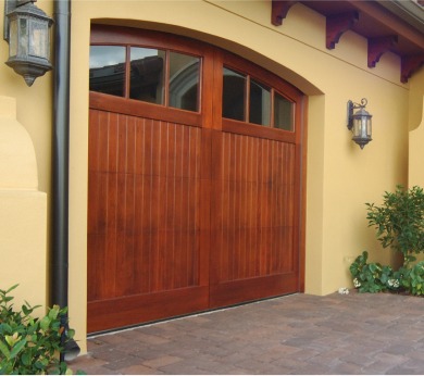 wet glazed garage door windows